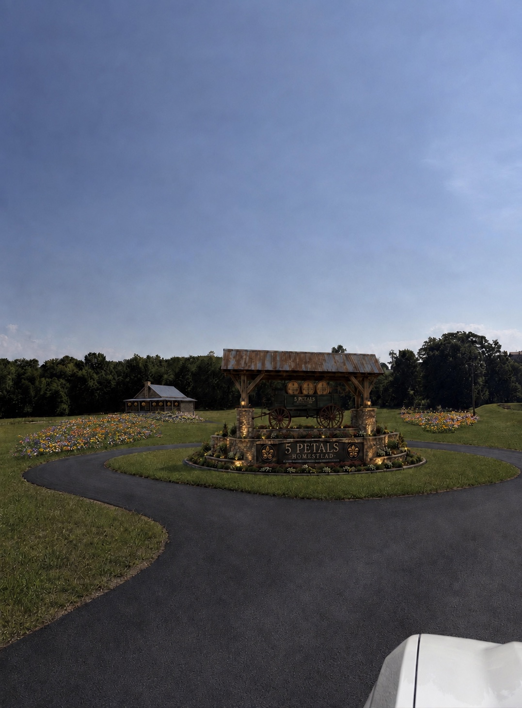 Entrance design concept for 5 Petals Homestead